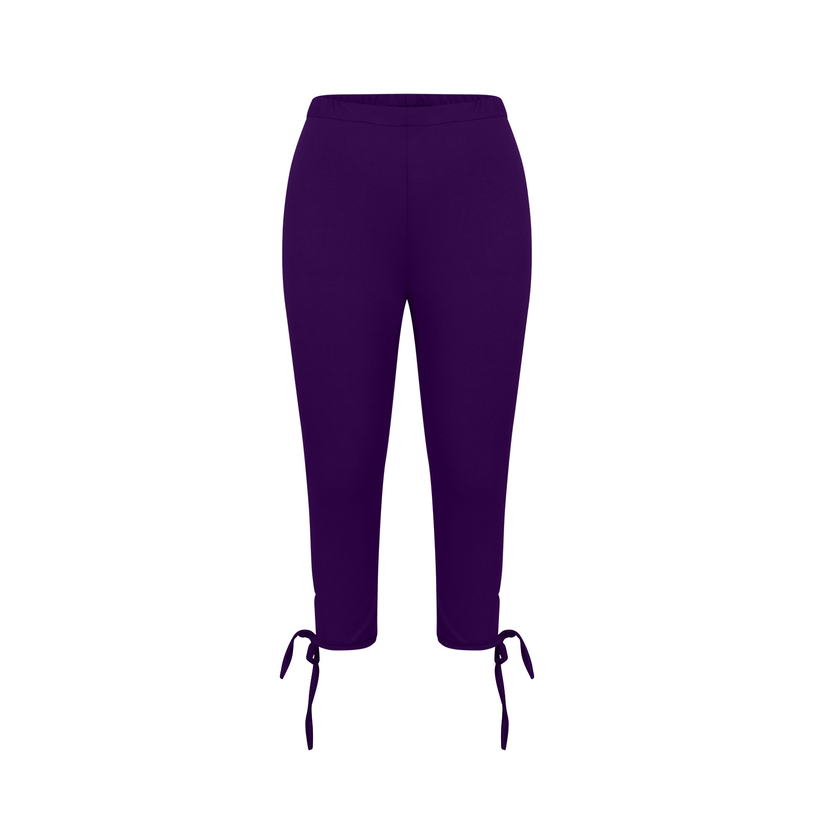 thumbnail image 4 of Leggings cortos de cintura alta con aberturas para mujer - Tejido elástico, pantalones informales para hacer ejercicio y para la playa, 4 of 6